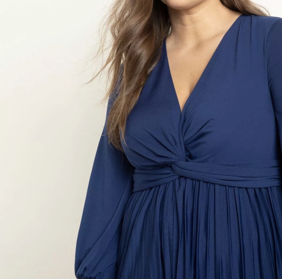 Eloquii Knot Front Pleated Skirt Dress Size 22 Style 124 7592 049 - Picture 2 of 14